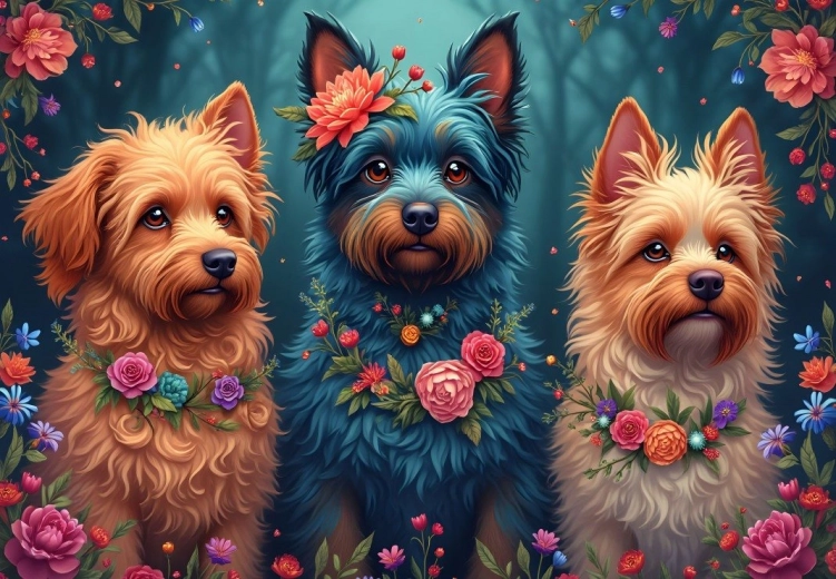 Puzzle Trío de perros 1000 piezas BLUEBIRD