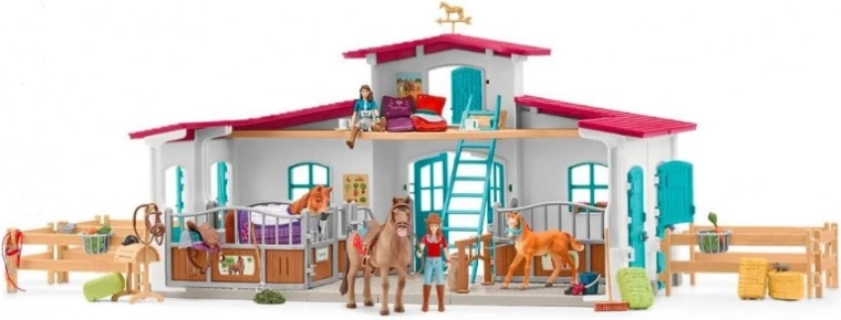 Schleich Horse Club establo con accesorios junto al lago