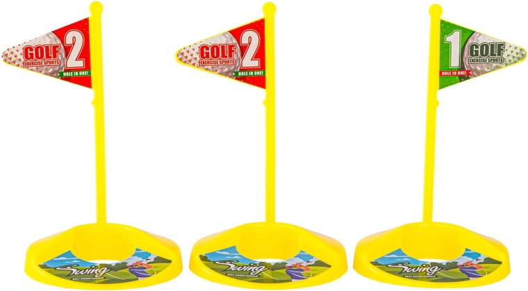 Agujeros objetivo con banderines para juego competitivo