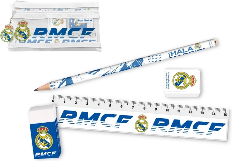 Set de papelería en estuche Real Madrid (5 piezas)