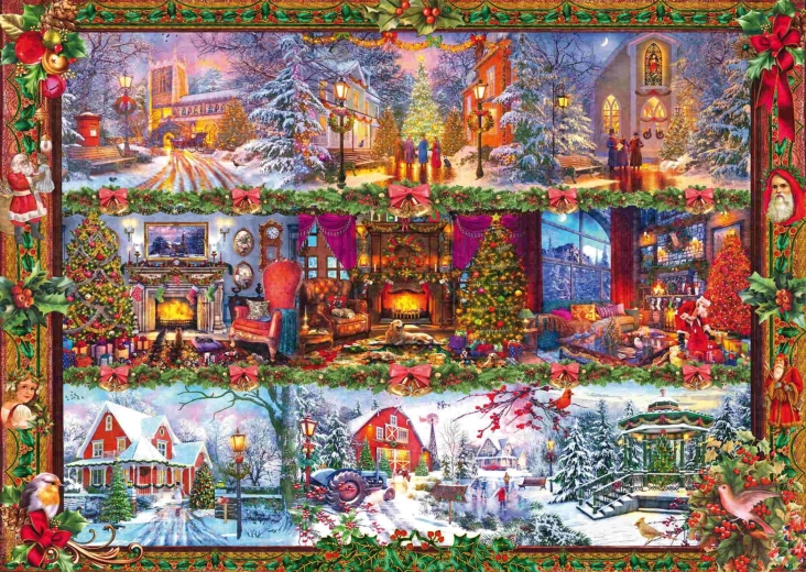 Puzzle Saludos navideños 1000 piezas SCHMIDT