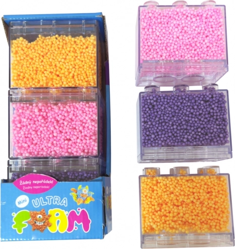 Masa de modelar Ultra Foam MINI 3 paquetes - rosa, morada, naranja