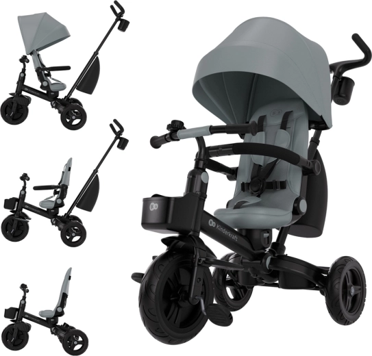 Kinderkraft aveo 2 plus triciclo multifuncional grey