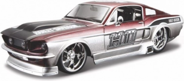 Modelo de coche coleccionable FORD MUSTANG GT 1967 1:24 – licencia HARLEY-DAVIDSON
