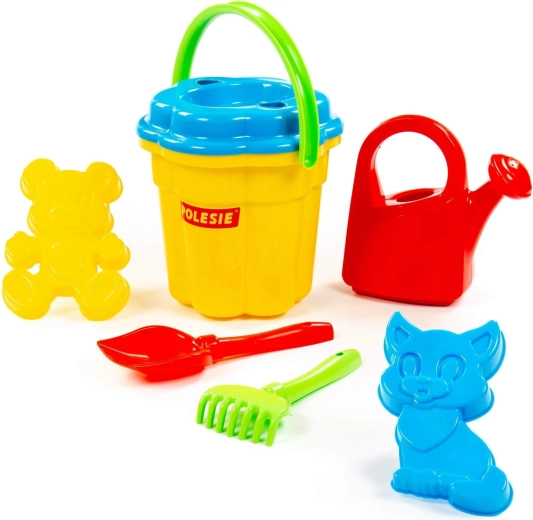 Set de arena con cubo en forma de flor