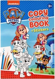Cuaderno para colorear y pegatinas PAW PATROL – formato A4