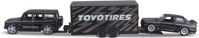 Maisto design team haulers Mercedes-Benz G-Class y 1988 BMW 3 Series M3 1:64