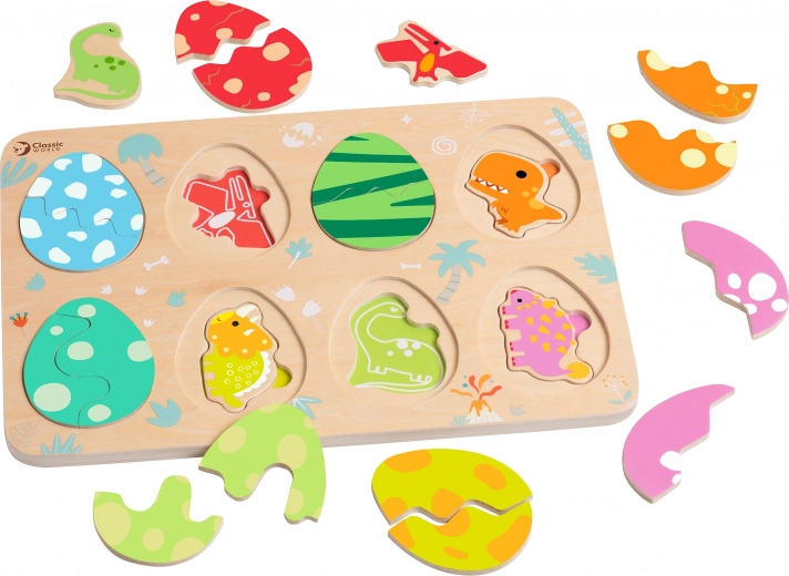 Classic World puzzle de madera multicapa Huevos jurásicos