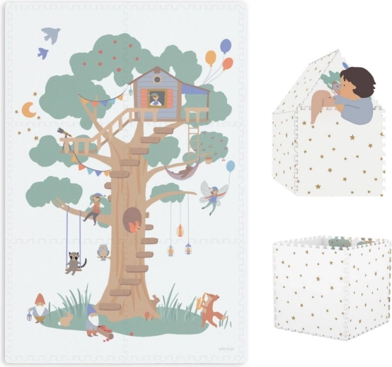 Alfombra de juego y casita Play&Go EEVAA Tiloo Treehouse