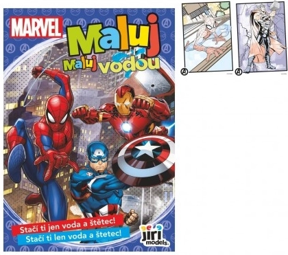Libro para colorear pinta con agua A5 MARVEL 15 × 21 cm
