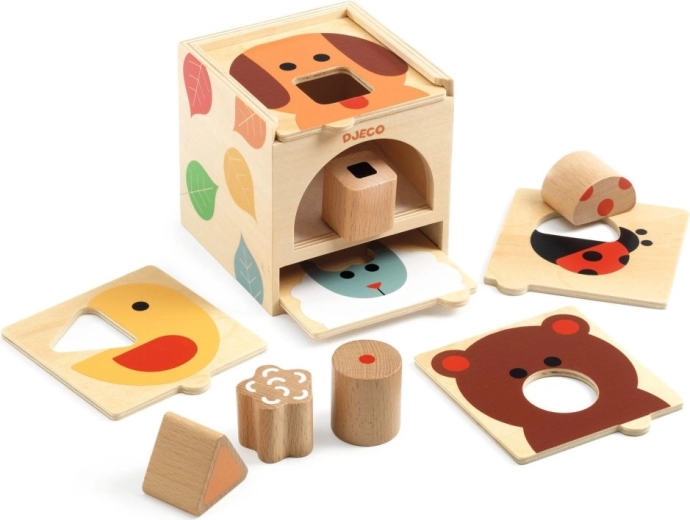 Encajable de madera BoNBasic con animalitos