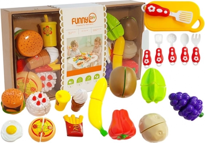 Set infantil de frutas y verduras para cortar