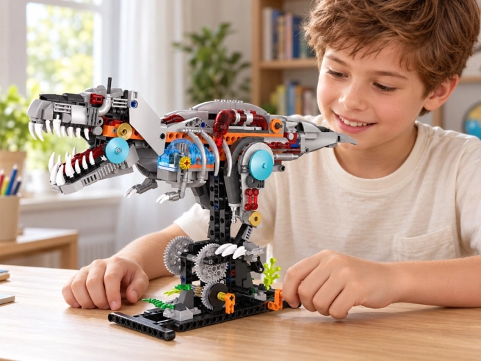 T-Rex mecánico móvil