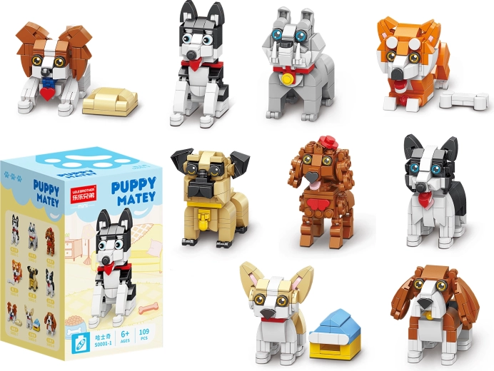 Puppy Matey mini set de construcción de perritos adorables (9 variantes) - 1 pieza