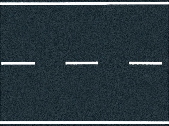 Modelo de carretera con asfalto negro 100x6,6 cm
