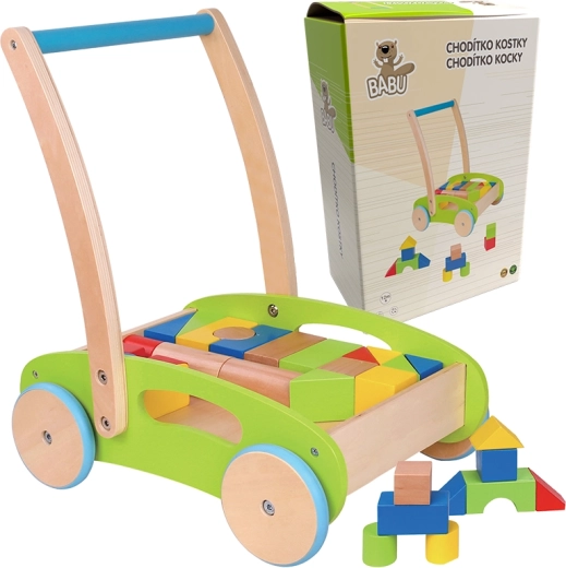 Andador de madera Babu con bloques