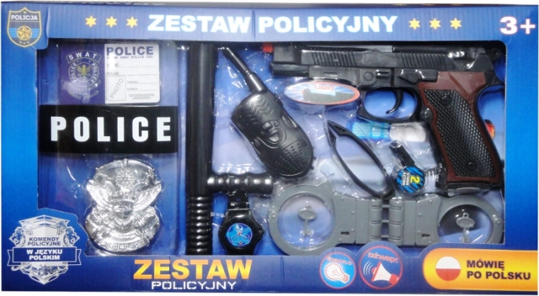 Set policial con módulo de voz en polaco