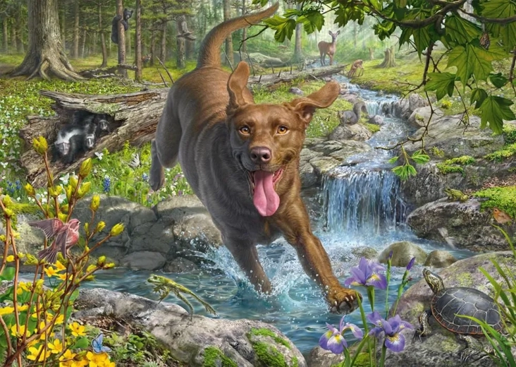 Puzzle Retriever en primavera 1000 piezas