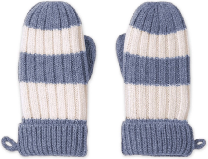 Guantes de merino Lodger Stripe Stone, talla 1–2 años