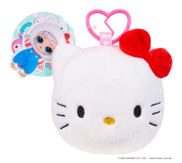 Colgante de peluche reversible