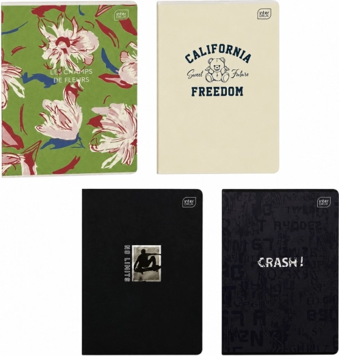 Cuaderno escolar A5, raya ancha, 80 hojas, mix de motivos Interdruk - 1 unidad