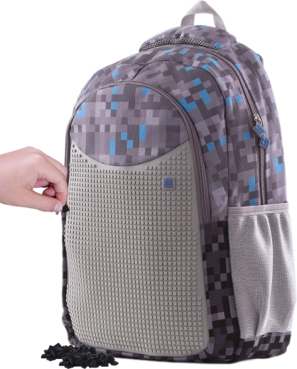 PIXIE CREW mochila creativa para estudiantes gris-azul
