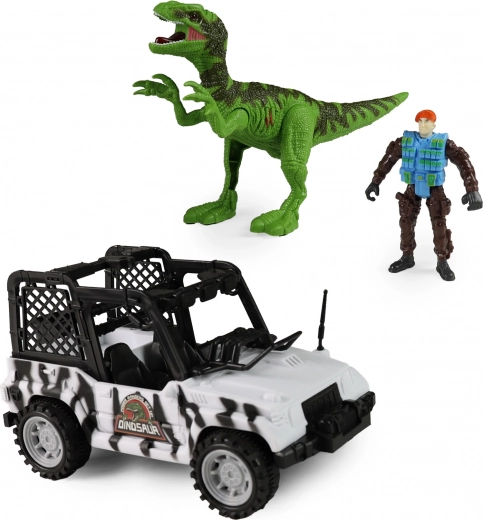 Auto Dino Park con dinosaurio con sonido y luz