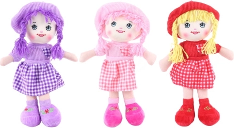 Muñeca de trapo con sombrero 47 cm
