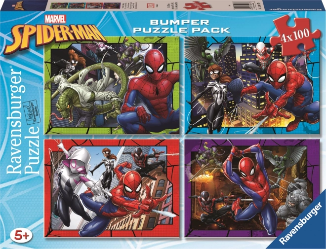 Puzle Spiderman 4x100 piezas