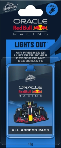 Ambientador colgante para coche Armor All Oracle Red Bull Lights Out – All Access Pass con cordón