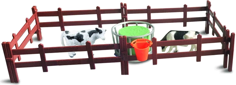 Corral modular y alimentación realista