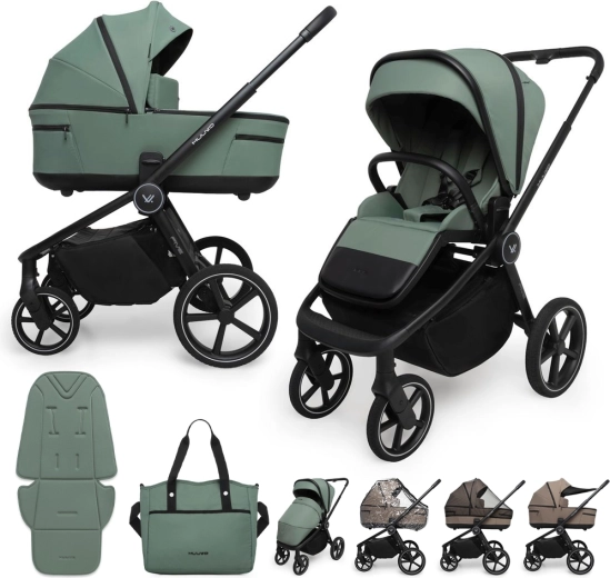 Muuvo Five cochecito combinado 2en1 Pine Green