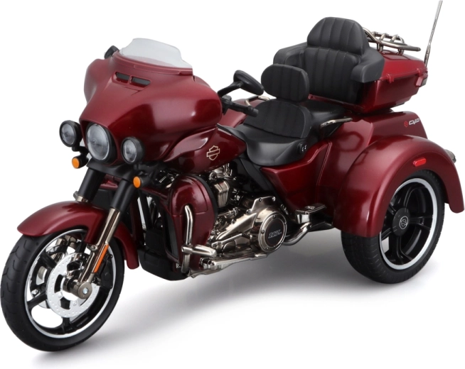 Maisto Harley-Davidson trike CVO Tri Glide 2021 modelo metálico 1:12 rojo metalizado