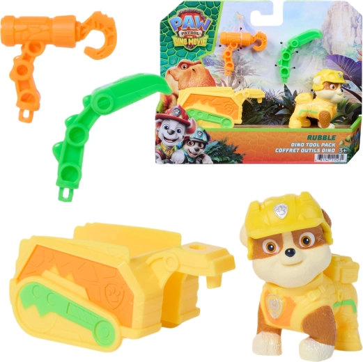 Spin Master La Patrulla Canina: Película Dino – figura de Rubble con remolque y herramientas