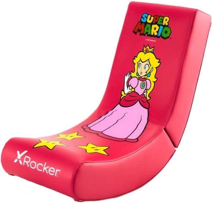 Silla de suelo infantil para videojuegos X Rocker Super Mario Peach