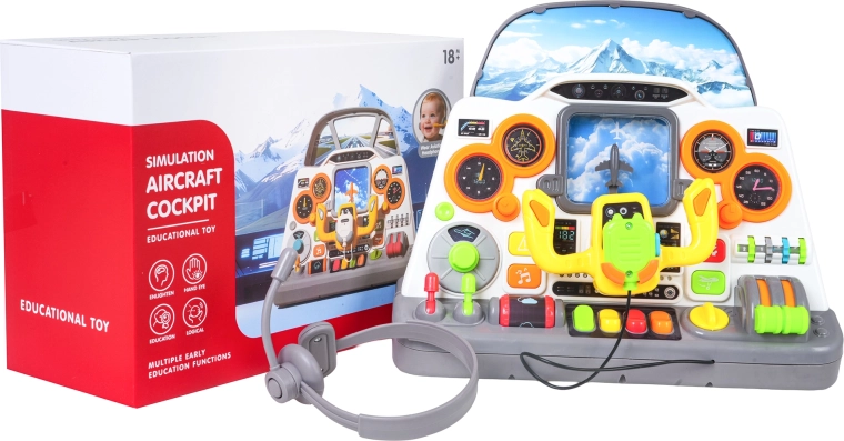 Simulador de vuelo infantil – cabina del pequeño piloto