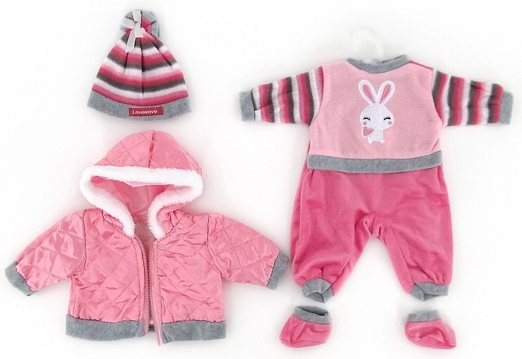 Ropa para muñeca bebé de hasta 45 cm con chaqueta y gorrito