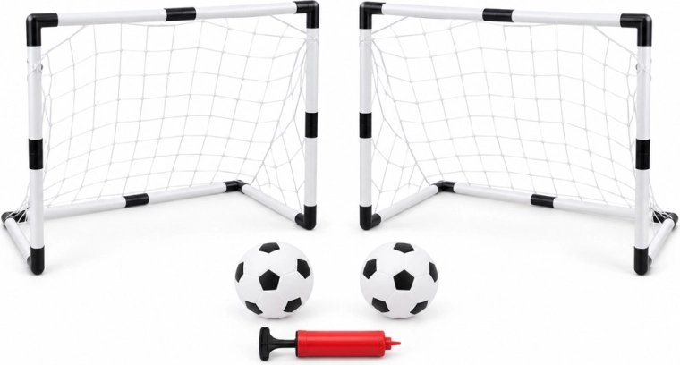 Balones y bomba en el paquete