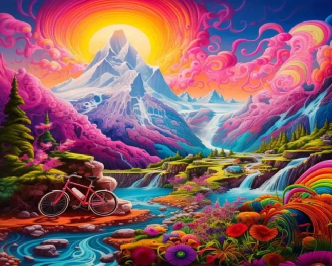 Pintura por números – paisaje de cuento 40 × 50 cm