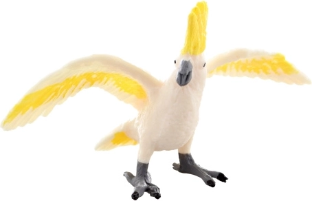 Figura de plástico de loro cacatúa