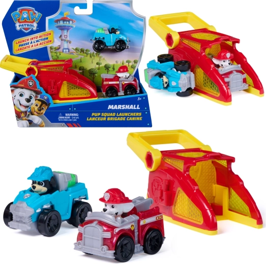 Patrulla Canina Pup Squad, rampa de lanzamiento Marshall con vehículo Rex - 2 uds.