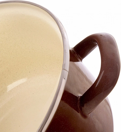 Esmalte resistente y borde de acero inoxidable