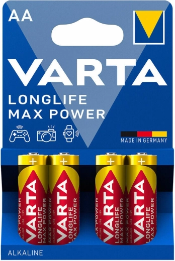 Pilas alcalinas Varta Longlife Max Power AA, 4 uds.