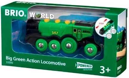Locomotora clásica verde BRIO a pilas