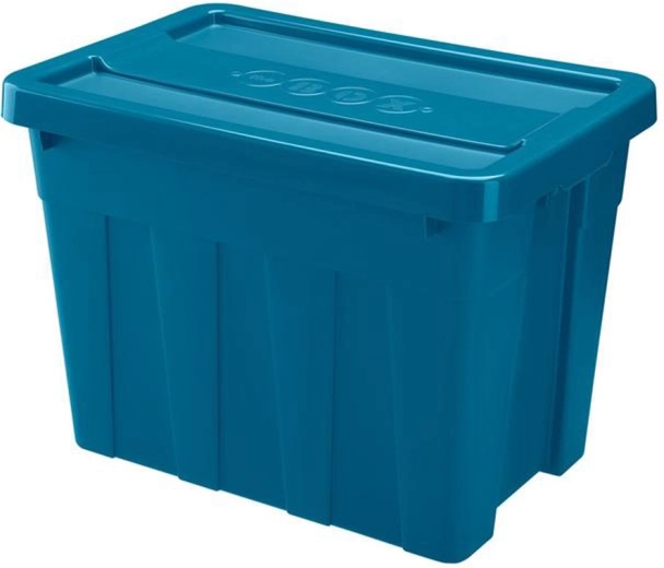 Caja de almacenamiento de plástico con tapa 65 l HEIDRUN
