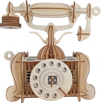 Puzle 3D de madera: teléfono antiguo