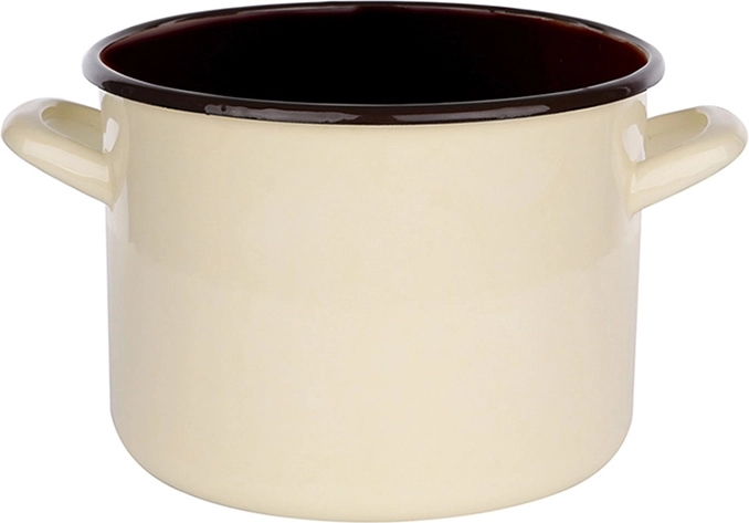Olla esmaltada Silesia 3,3 l 18 cm crema con interior oscuro