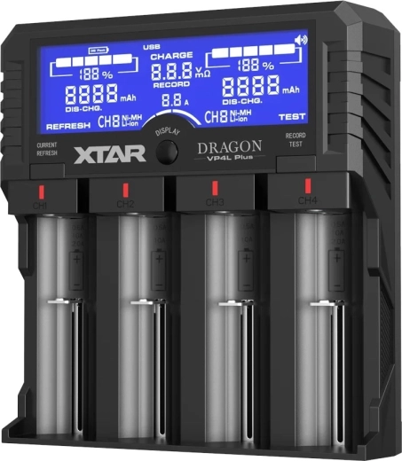XTAR Dragon VP4L Plus cargador de baterías Li-ion y Ni-MH