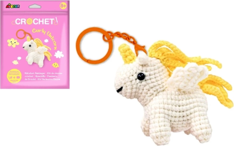 Crea tu llavero de ganchillo Unicornio retorcido – set creativo