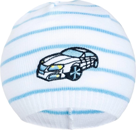 Gorro de primavera New Baby con cochecito blanco-azul 104 (3–4 años)